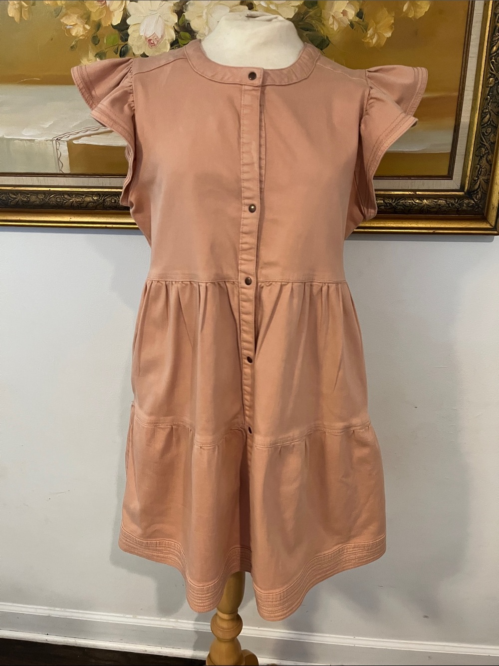 Marie Oliver Peach Utility Jacket with Classic Collar